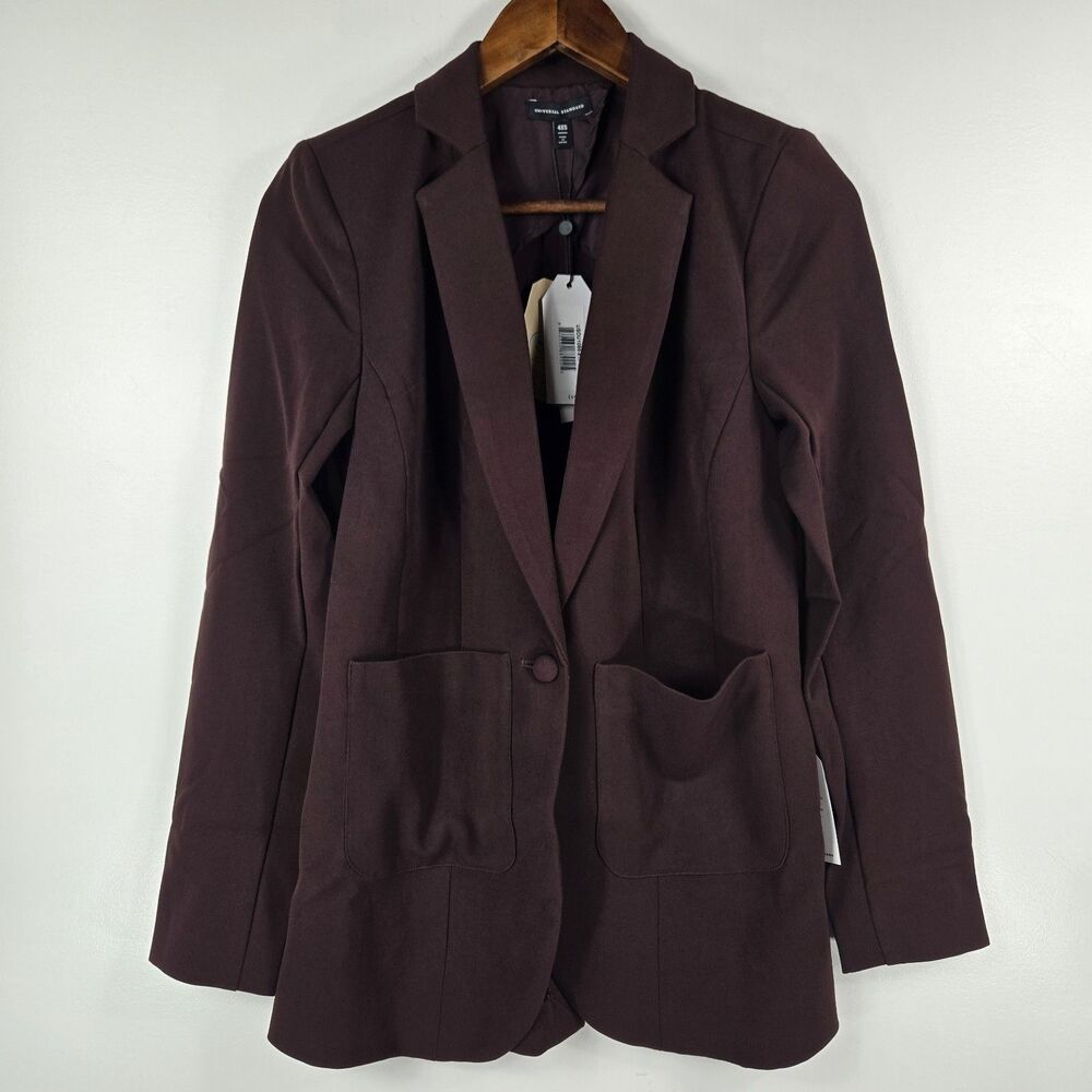 Universal Standard Women's Size 4XS/00-0 Pony Brown One Button‎ Blazer NWT